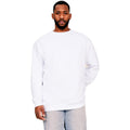 White - Front - Casual Classics Mens Ringspun Cotton Tall Oversized Sweatshirt