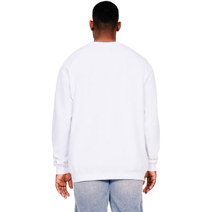 White - Back - Casual Classics Mens Ringspun Cotton Tall Oversized Sweatshirt