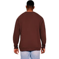 Chocolate - Back - Casual Classics Mens Ringspun Cotton Tall Oversized Sweatshirt