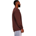 Chocolate - Side - Casual Classics Mens Ringspun Cotton Tall Oversized Sweatshirt