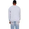 Heather Grey - Back - Casual Classics Mens Ringspun Cotton Extended Neckline Oversized Sweatshirt