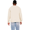 Ecru - Back - Casual Classics Mens Ringspun Cotton Extended Neckline Oversized Sweatshirt