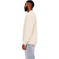 Ecru - Side - Casual Classics Mens Ringspun Cotton Extended Neckline Oversized Sweatshirt