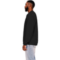 Black - Side - Casual Classics Mens Ringspun Cotton Extended Neckline Oversized Sweatshirt