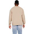 Sand - Back - Casual Classics Mens Ringspun Cotton Extended Neckline Oversized Sweatshirt