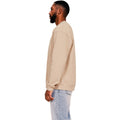 Sand - Side - Casual Classics Mens Ringspun Cotton Extended Neckline Oversized Sweatshirt