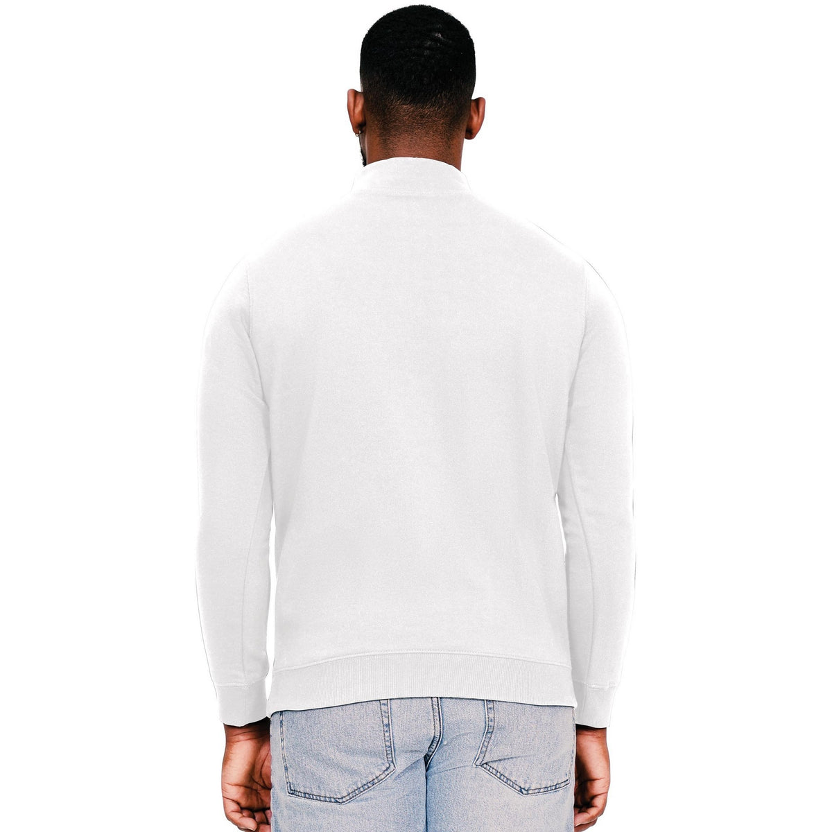 White - Back - Casual Classics Mens Ringspun Cotton Sweatshirt