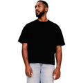 Black - Front - Casual Classics Mens Ringspun Cotton Oversized T-Shirt