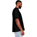 Black - Side - Casual Classics Mens Ringspun Cotton Extended Neckline T-Shirt