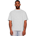 Heather Grey - Front - Casual Classics Mens Ringspun Cotton Extended Neckline T-Shirt
