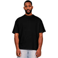Black - Front - Casual Classics Mens Ringspun Cotton Extended Neckline T-Shirt