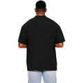 Black - Back - Casual Classics Mens Ringspun Cotton Extended Neckline Tall Oversized T-Shirt