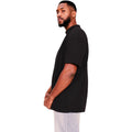 Black - Side - Casual Classics Mens Ringspun Cotton Extended Neckline Tall Oversized T-Shirt