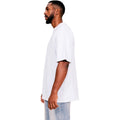 White - Side - Casual Classics Mens Ringspun Cotton Extended Neckline Tall Oversized T-Shirt