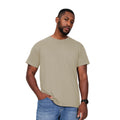 Ecru - Front - Casual Classics Mens Ringspun Cotton Longline T-Shirt