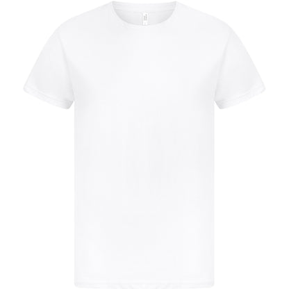 White - Front - Casual Classics Mens Ringspun Cotton Longline T-Shirt