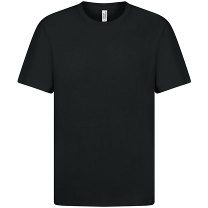 Black - Front - Casual Classics Mens Ringspun Cotton Longline T-Shirt