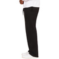 Black - Side - Casual Classics Mens Ringspun Cotton Relaxed Fit Jogging Bottoms