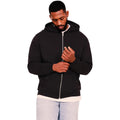 Black - Front - Casual Classics Mens Core Ringspun Cotton Full Zip Hoodie