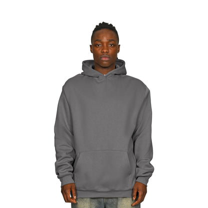 Charcoal - Front - Casual Classics Mens Ringspun Cotton Tall Oversized Hoodie