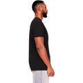 Black - Side - Casual Classics Mens Ringspun Cotton Tall and Slim T-Shirt