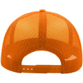 Fluorescent Orange - Back - Atlantis Unisex Adult Rapper 5 Panel Trucker Cap