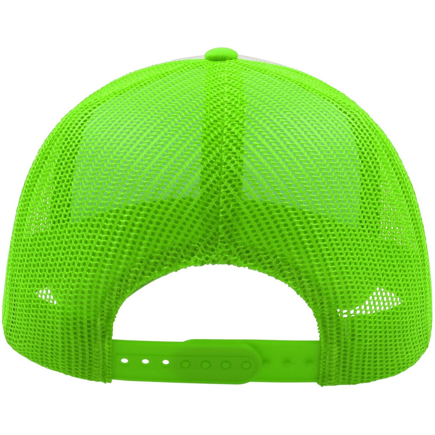 Safety Green - Back - Atlantis Unisex Adult Rapper 5 Panel Trucker Cap