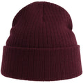Burgundy - Side - Atlantis Unisex Adult Rio Ribbed Recycled Beanie