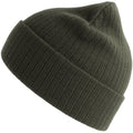 Olive - Front - Atlantis Unisex Adult Rio Ribbed Recycled Beanie