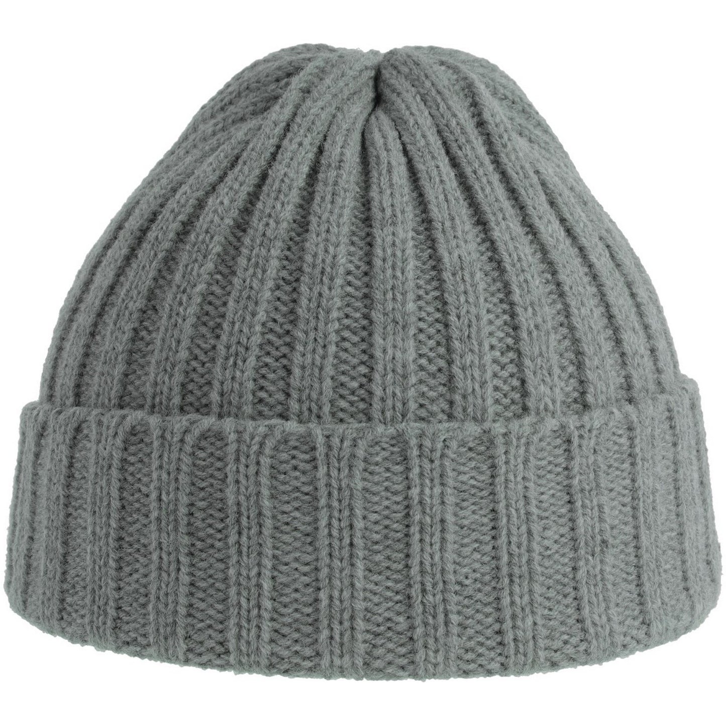 Light Grey Melange - Back - Atlantis Unisex Adult Shore Chunky Recycled Beanie