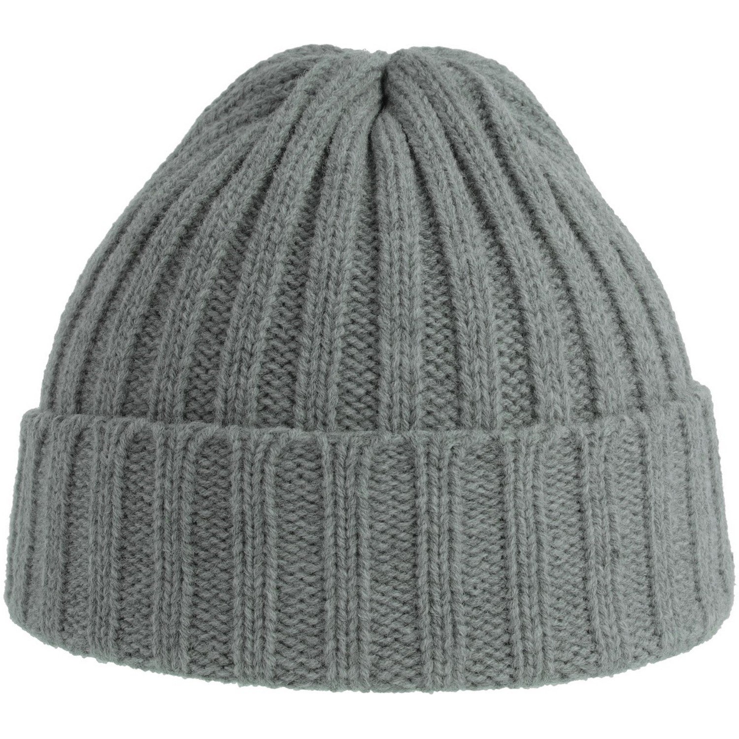 Light Grey Melange - Back - Atlantis Unisex Adult Shore Chunky Recycled Beanie