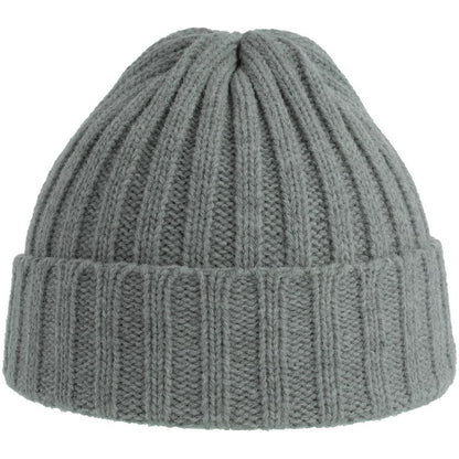 Light Grey Melange - Back - Atlantis Unisex Adult Shore Chunky Recycled Beanie