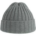 Light Grey Melange - Back - Atlantis Unisex Adult Shore Chunky Recycled Beanie