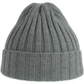 Light Grey Melange - Side - Atlantis Unisex Adult Shore Chunky Recycled Beanie