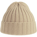 Beige - Side - Atlantis Unisex Adult Shore Chunky Recycled Beanie
