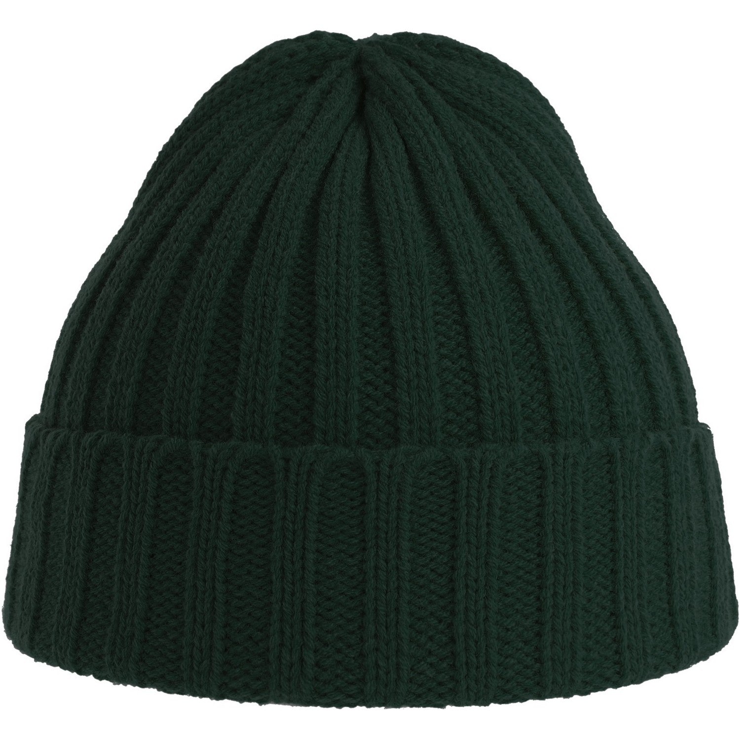 Bottle Green - Side - Atlantis Unisex Adult Shore Chunky Recycled Beanie