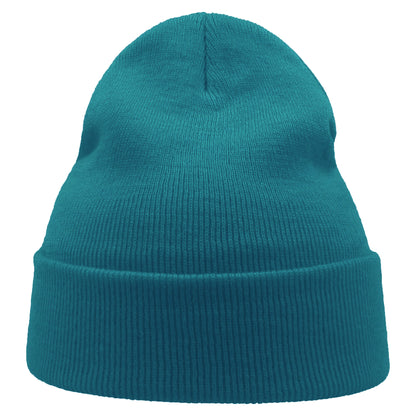 Turquoise - Side - Atlantis Unisex Adult Wind Recycled Cuffed Beanie