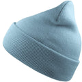 Light Blue - Front - Atlantis Unisex Adult Wind Recycled Cuffed Beanie