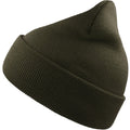 Olive - Front - Atlantis Unisex Adult Wind Recycled Cuffed Beanie