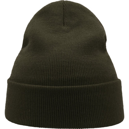 Olive - Side - Atlantis Unisex Adult Wind Recycled Cuffed Beanie