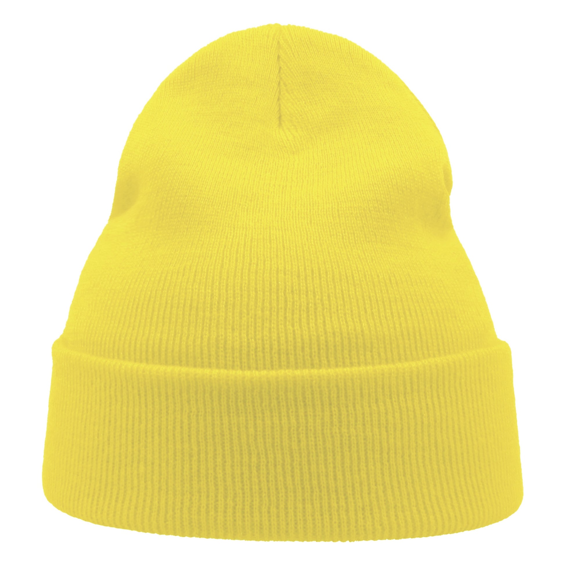 Light Yellow - Side - Atlantis Unisex Adult Wind Recycled Cuffed Beanie