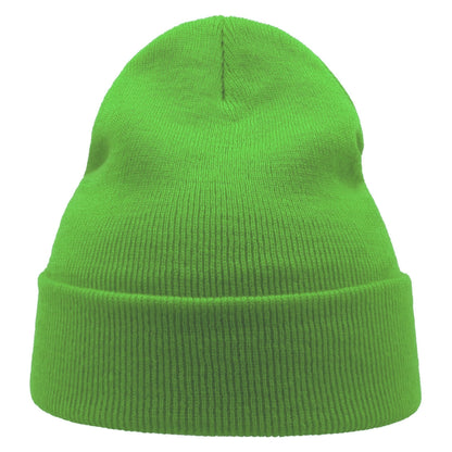 Safety Green - Side - Atlantis Unisex Adult Wind Recycled Cuffed Beanie