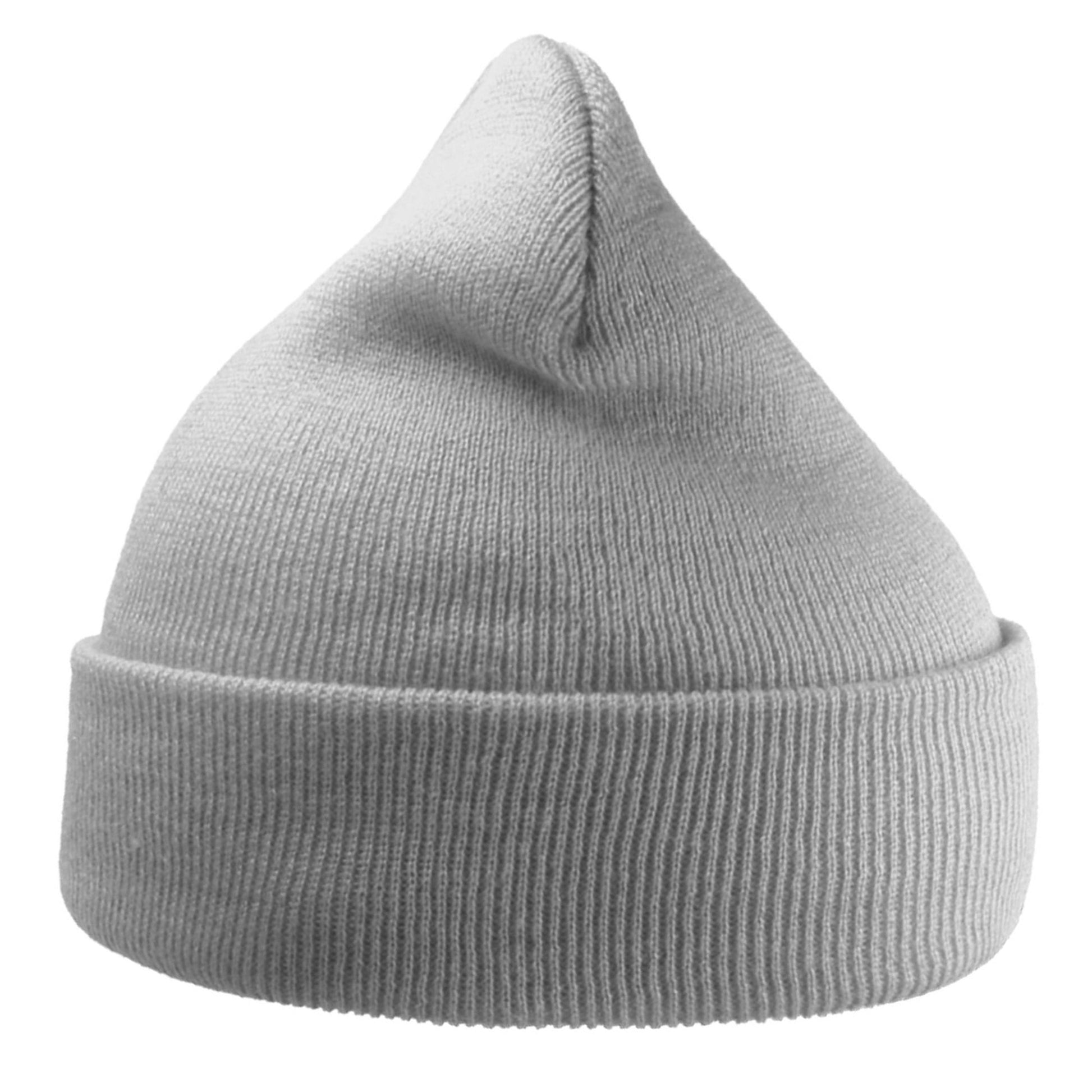 Light Grey - Back - Atlantis Unisex Adult Wind Recycled Cuffed Beanie