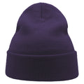 Purple - Side - Atlantis Unisex Adult Wind Recycled Cuffed Beanie