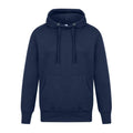 Navy - Front - Casual Classics Mens Premium Ringspun Cotton Hoodie