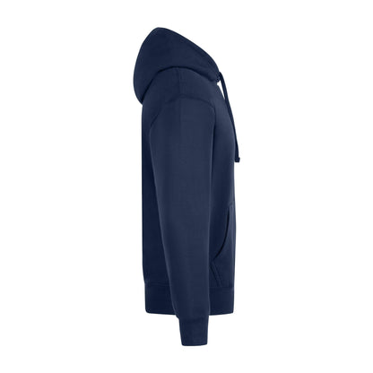 Navy - Side - Casual Classics Mens Premium Ringspun Cotton Hoodie