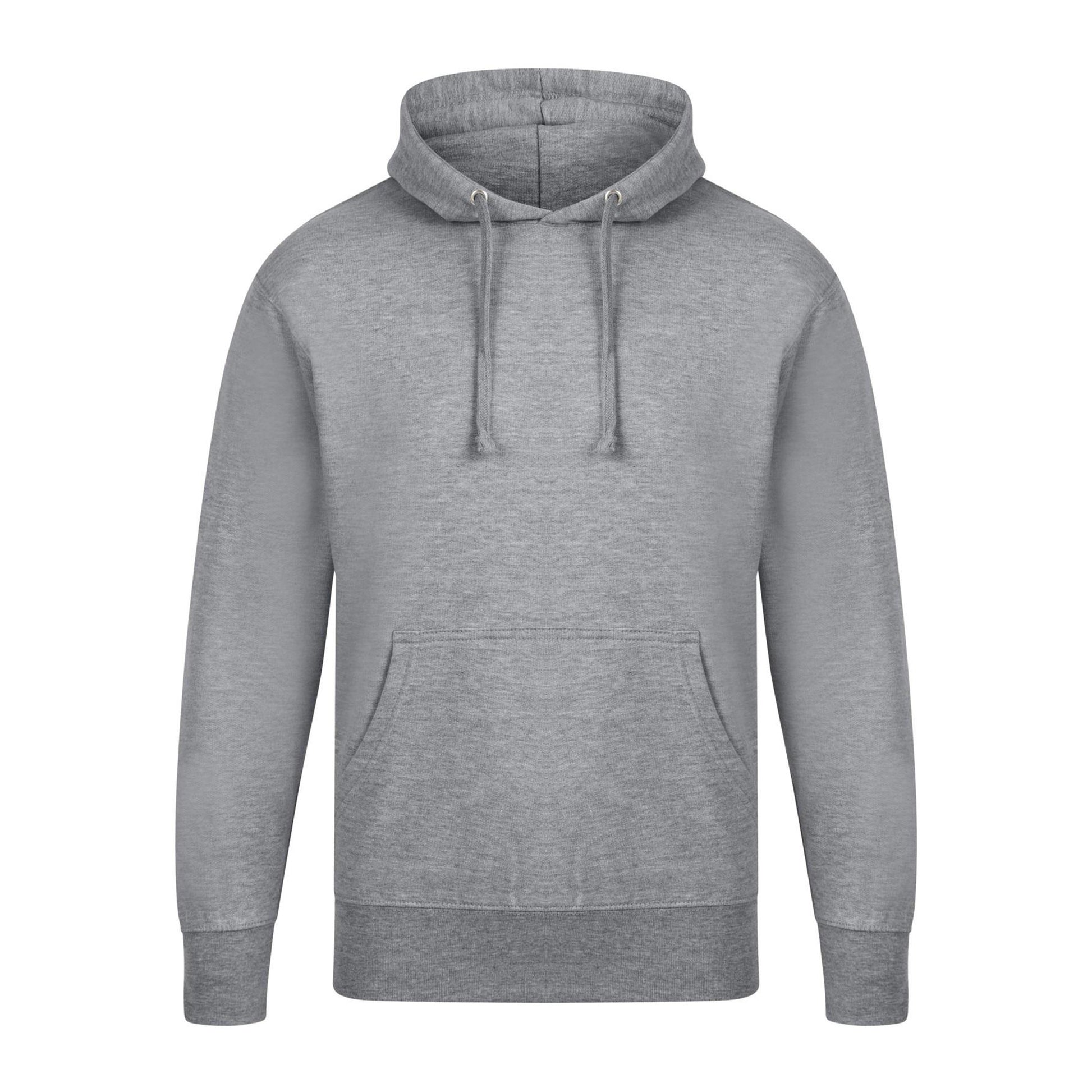 Sports Grey - Front - Casual Classics Mens Premium Ringspun Cotton Hoodie