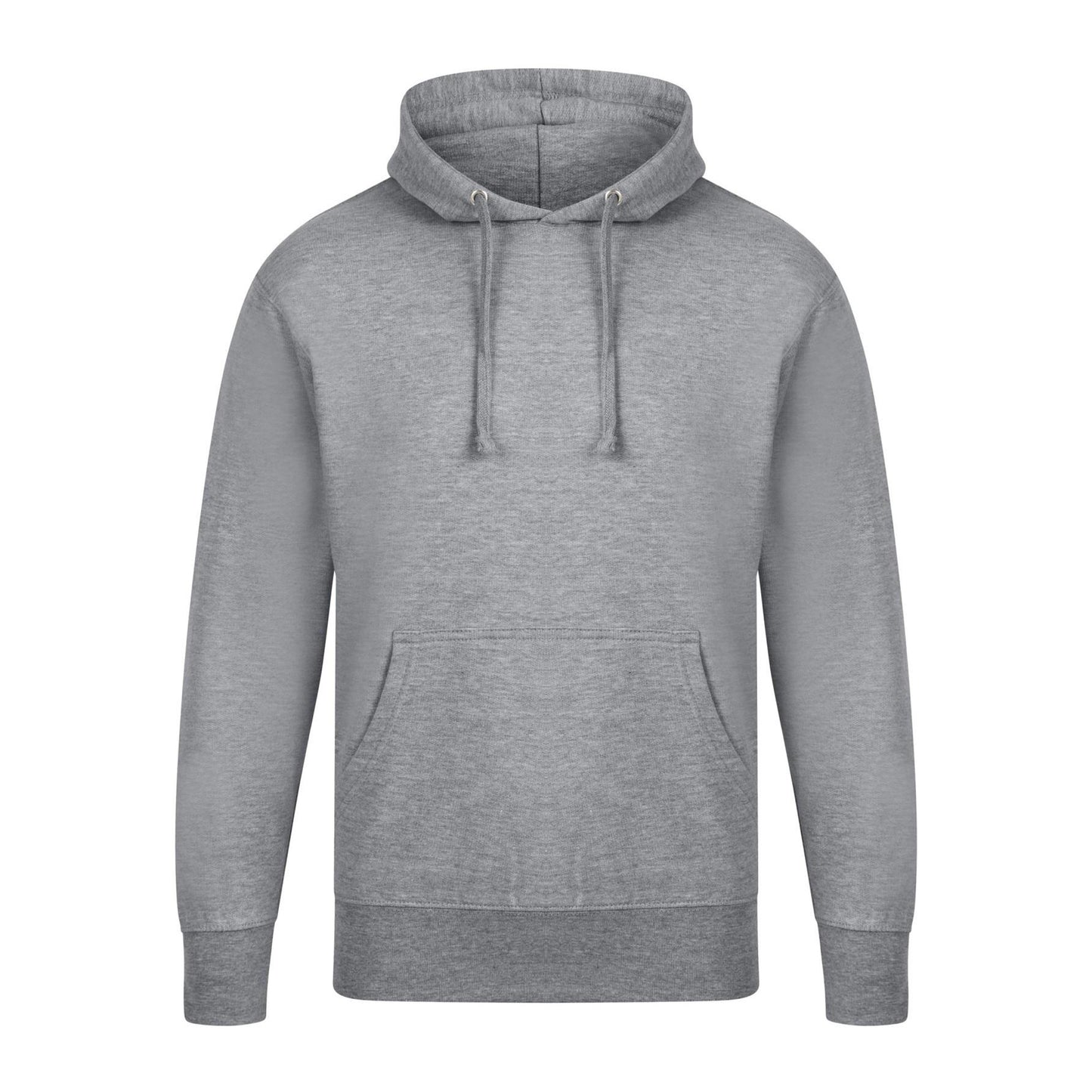 Sports Grey - Front - Casual Classics Mens Premium Ringspun Cotton Hoodie