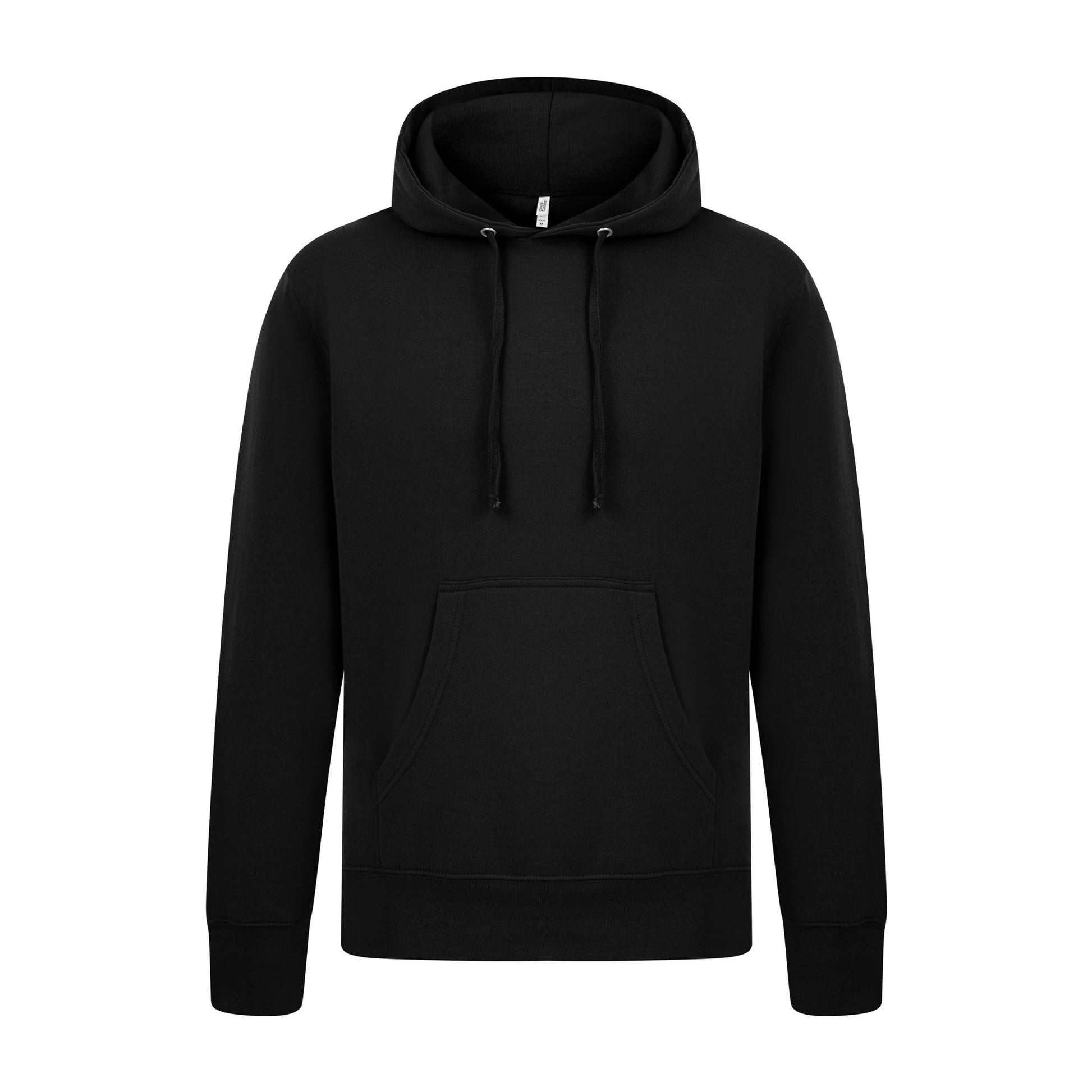 Black - Front - Casual Classics Mens Premium Ringspun Cotton Hoodie