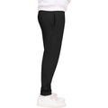 Black - Side - Casual Classics Unisex Adult Blended Core Ringspun Cotton Tall Jogging Bottoms